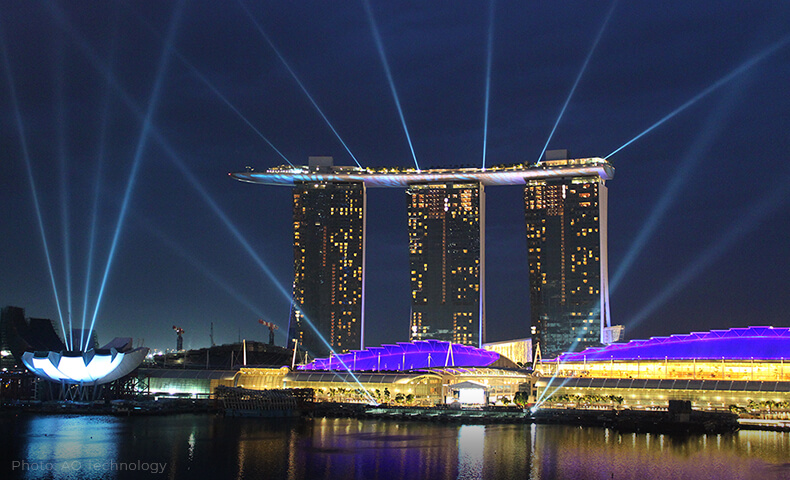 Marina Bay Sands Singapore light show - AO FALCON range