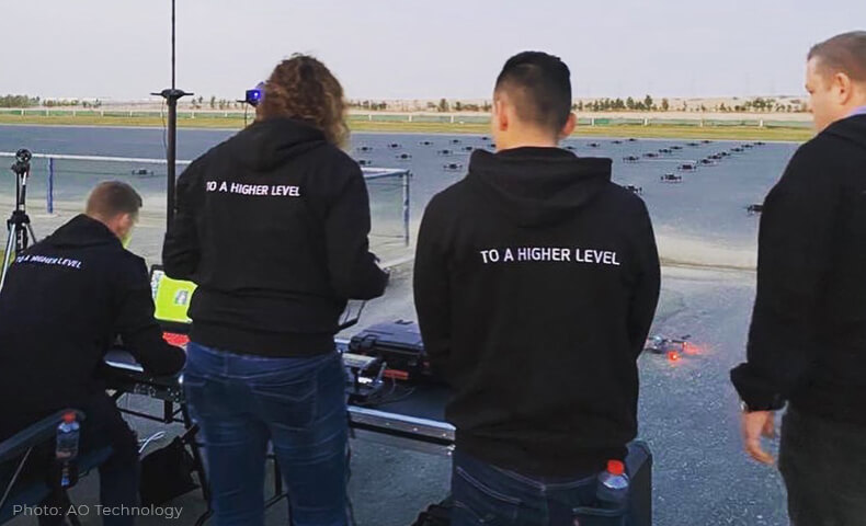 AO Drones team at the airfield