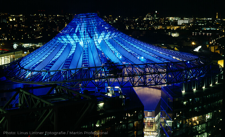 Illumination of Sony Center Berlin