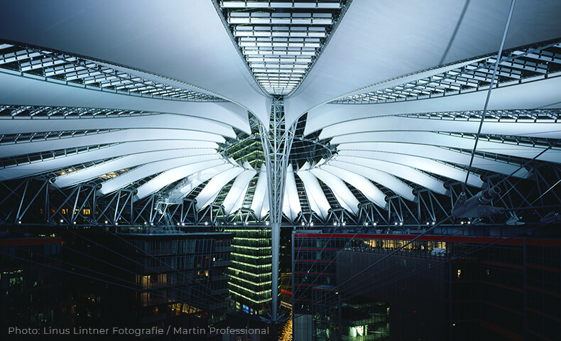 Illumination of Sony Center Berlin