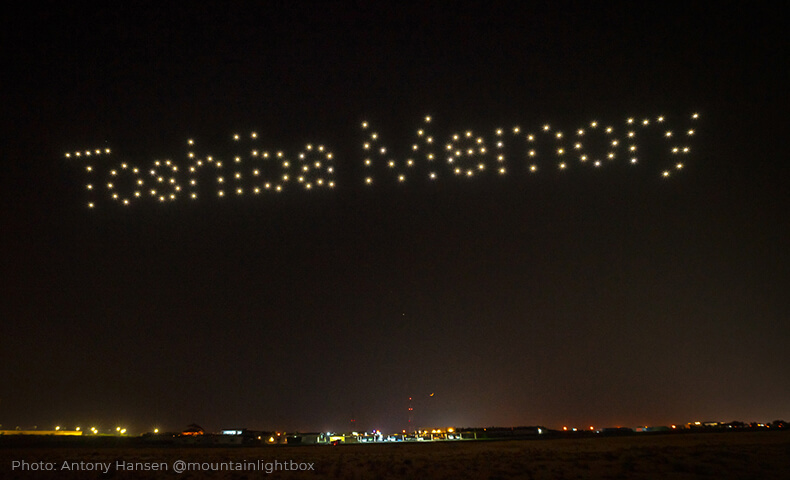 Drone show for KIOXIA launch