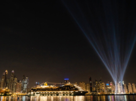 searchlight twister at Dubai Harbour cruise terminal