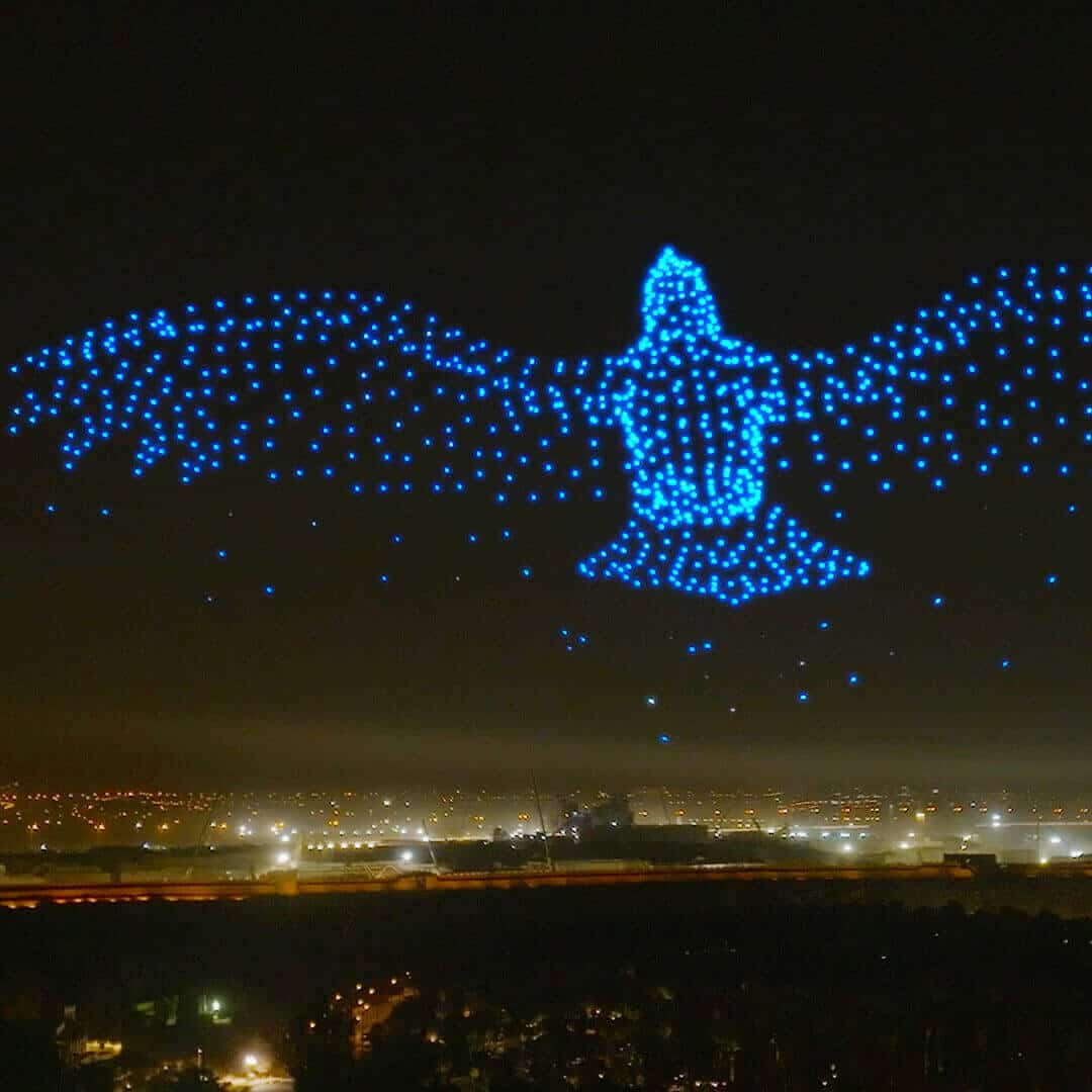 Faszinierende Drohnen-Lichtshows