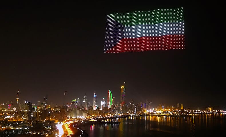 Kuwait celebrates National Day and Liberation Day with drone shows