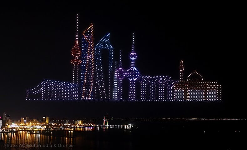 Kuwait celebrates National Day and Liberation Day with drone shows