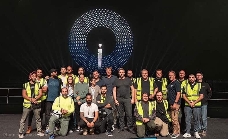 AO Multimedia & Drones project team for Solar Power Park Inauguration in Dubai