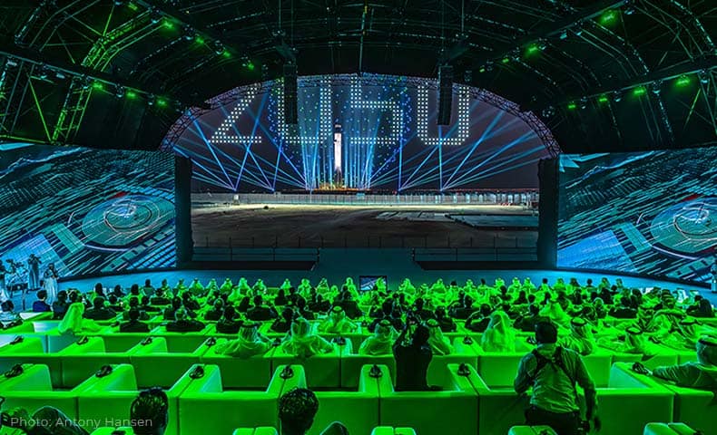 Multimedia & Drone show for Solar Power Park Inauguration in Dubai