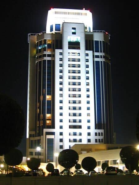 Architectural illumination of the Ritz-Carlton, Doha