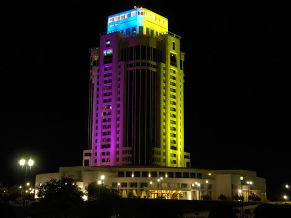 Architectural illumination of the Ritz-Carlton, Doha