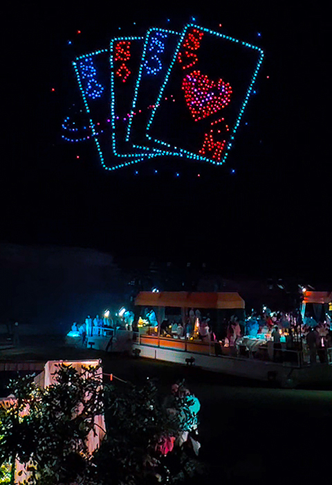 Drone show in Saint-Tropez