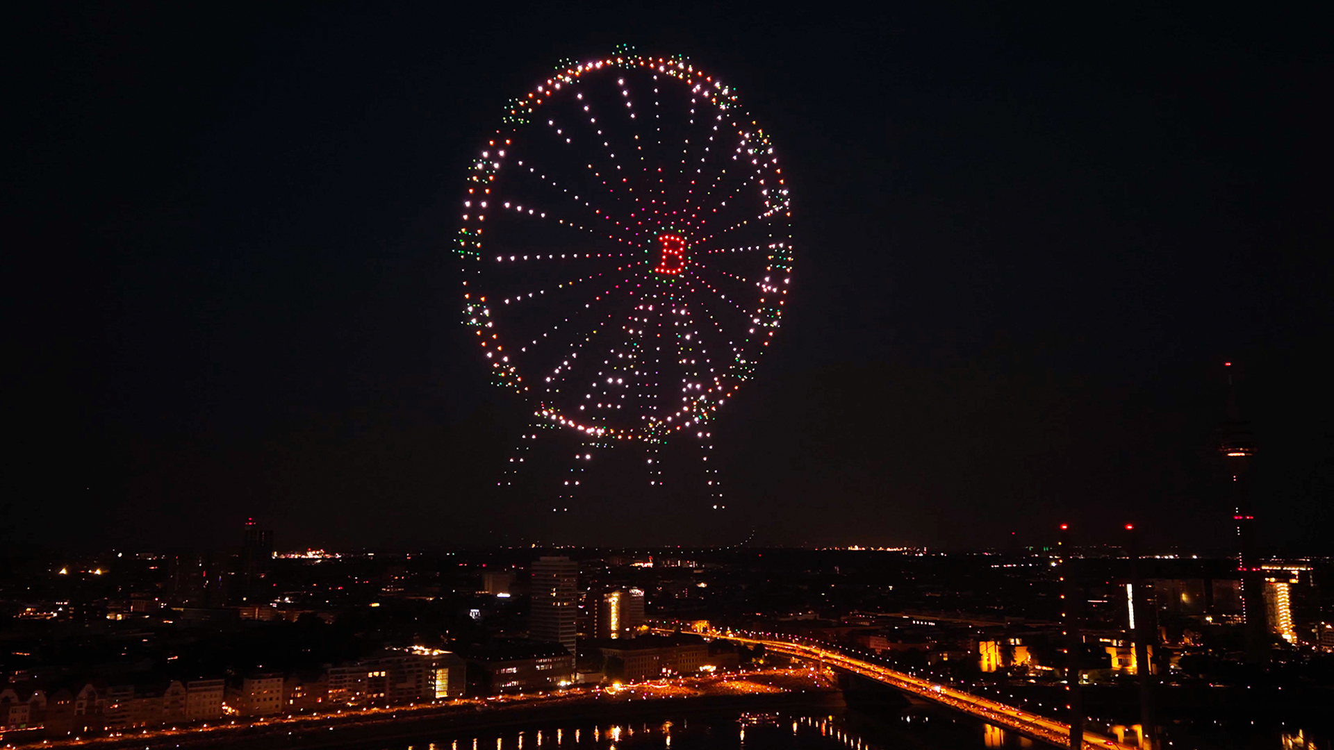 Rheinkirmes Drohnenshow 2026 - Show 2 - Düsseldorf feiert